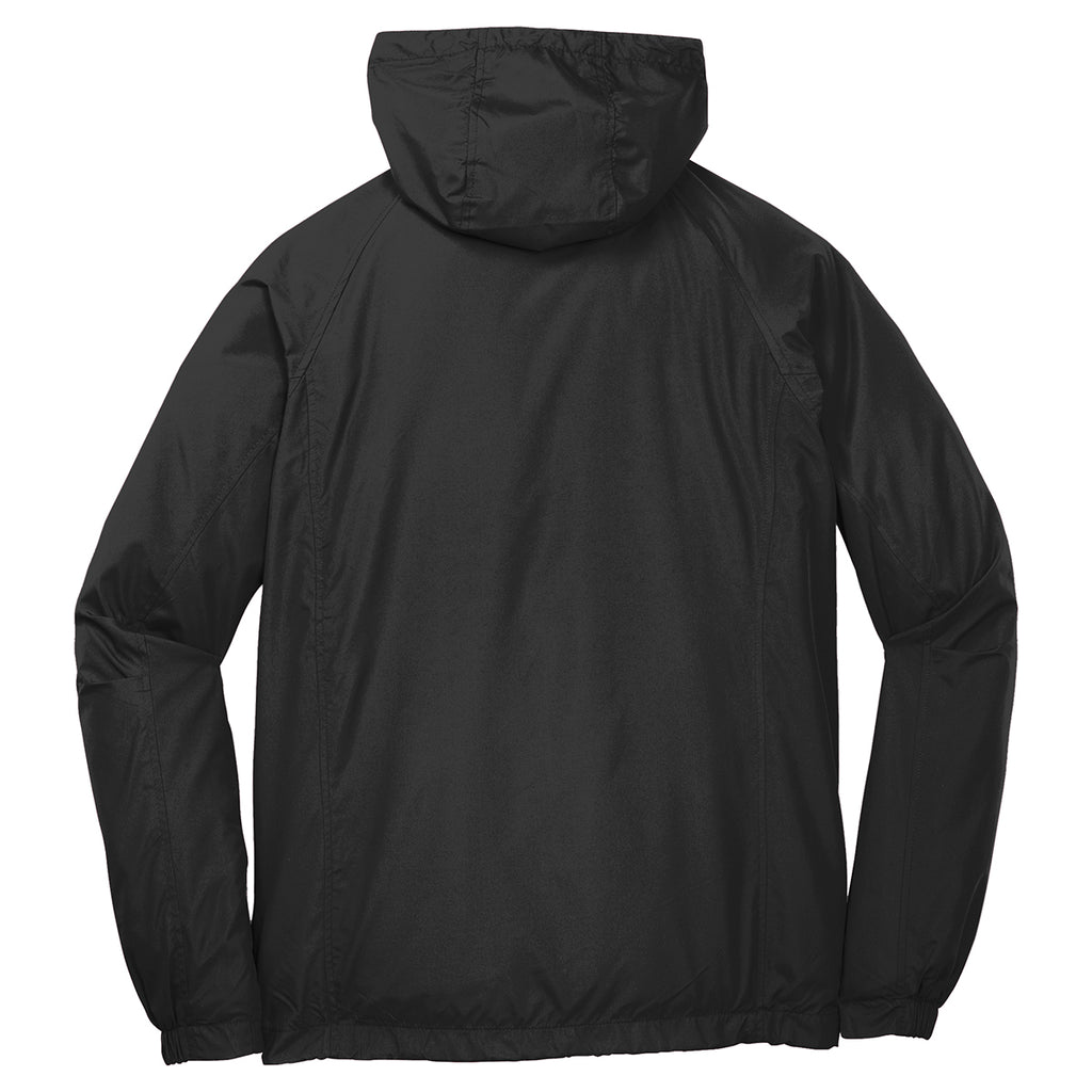 Sport-Tek Youth Black Hooded Raglan Jacket