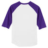 Sport-Tek Youth White/Purple Colorblock Raglan Jersey