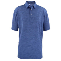 48-Hour Zusa Men's Vivid Blue/Navy Heather Stripe Polo