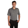 Zusa Men's Steel/Black Heather Stripe Polo