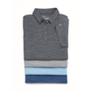 Zusa Men's Summer Sky Heather Stripe Polo