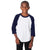 American Apparel Youth White/Navy Poly-Cotton 3/4 Sleeve Raglan