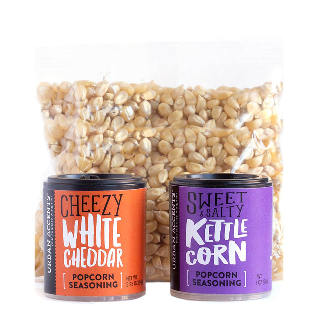 Gemline White What's Pop'N Gourmet Popcorn Gift Set