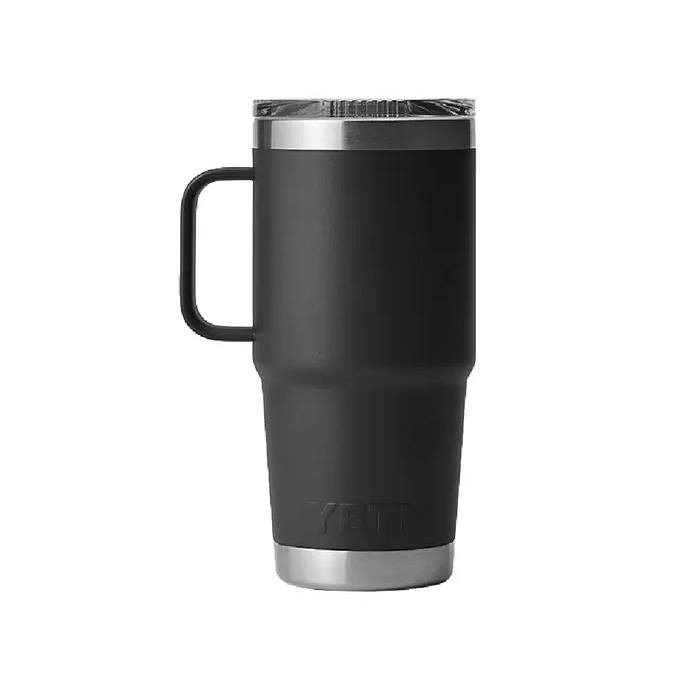 YETI Black Rambler 20 oz Travel Mug